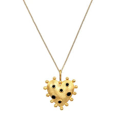 Sophisticate's Textured Heart Pendant Necklace