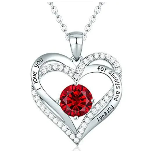Elegant Zircon Heart Pendant