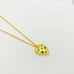 Sophisticate's Textured Heart Pendant Necklace