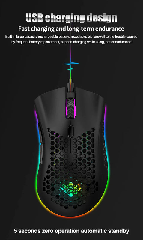 Rechargeable 7-Color LED Wireless Mouse