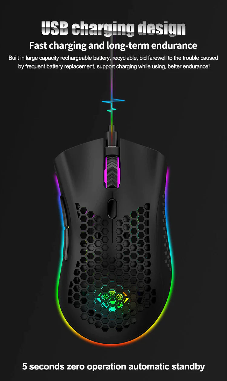 Rechargeable 7-Color LED Wireless Mouse