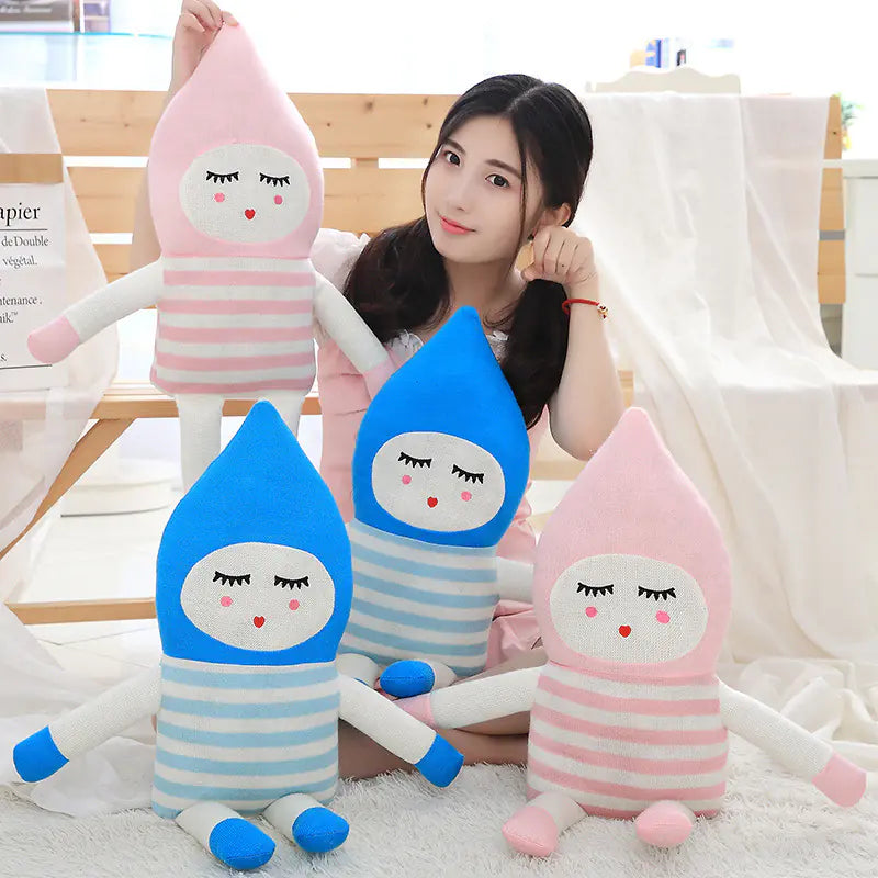 Knit Pointed Doll Plush Toy for Kids' Room Decor