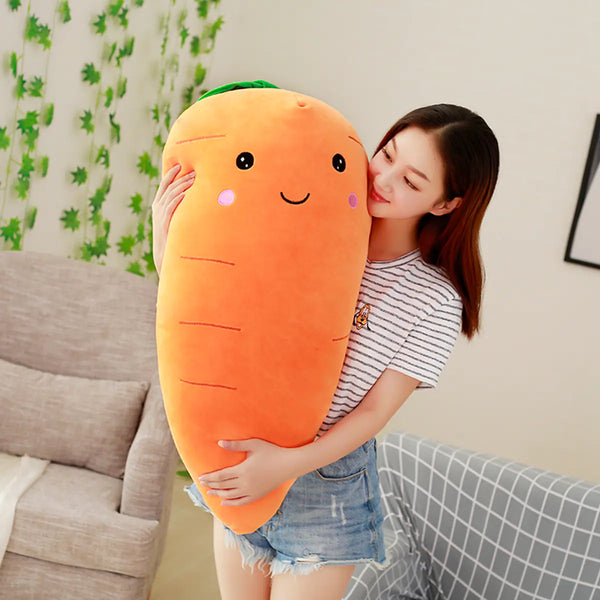 Carrot Plush Pillow with Down Cotton Filling