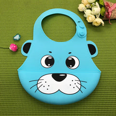 Silicone Waterproof Adjustable Cartoon Bibs for Kids
