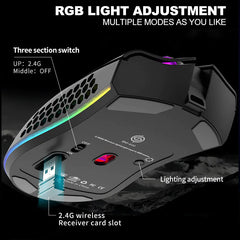 Rechargeable 7-Color LED Wireless Mouse
