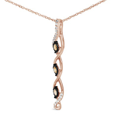 Twisted Elegance: Two-Toned Gold & Diamond Pendant Necklace for Unmatched Radiance