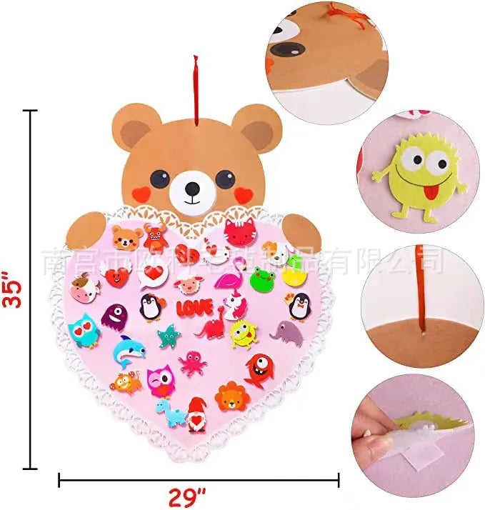 Easter DIY Felt Bunny Decoration for Kids (Cross-Border)