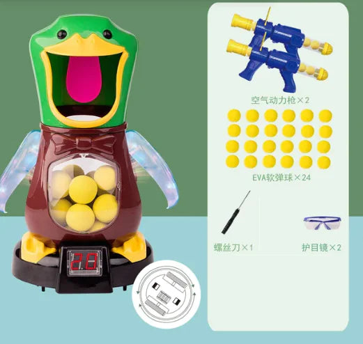 Precision Air Pump Marksmanship Game with Safe Bullet Launcher