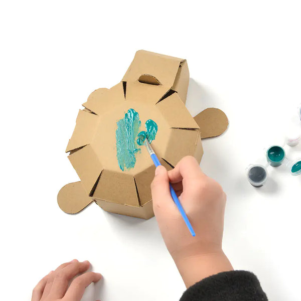 DIY Cardboard House Model for Kids - Craft & Color