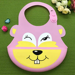 Silicone Waterproof Adjustable Cartoon Bibs for Kids