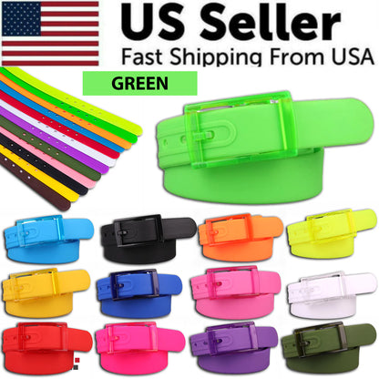 Eco-Friendly Adjustable Silicone Belt with Buckle