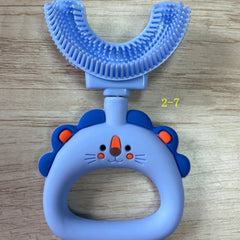 U-Shaped Little Lion Silicone Toothbrush for Kids