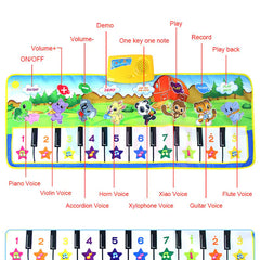 Multifunctional Music Piano Mat for Kids, Green