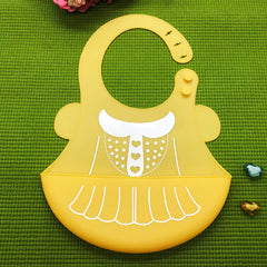 Silicone Waterproof Adjustable Cartoon Bibs for Kids