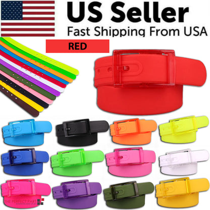 Eco-Friendly Adjustable Silicone Belt with Buckle