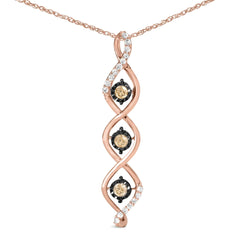 Twisted Elegance: Two-Toned Gold & Diamond Pendant Necklace for Unmatched Radiance