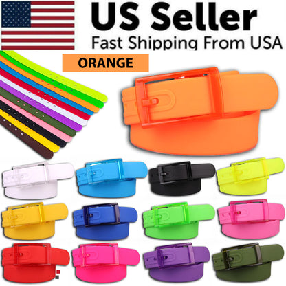 Eco-Friendly Adjustable Silicone Belt with Buckle