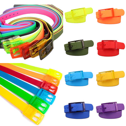 Eco-Friendly Adjustable Silicone Belt with Buckle