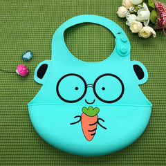 Silicone Waterproof Adjustable Cartoon Bibs for Kids