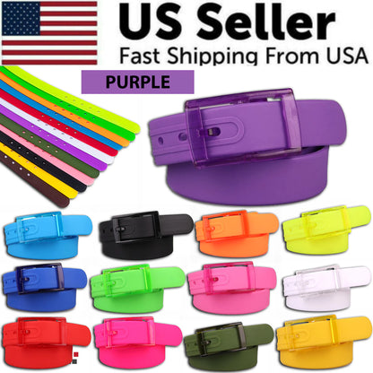 Eco-Friendly Adjustable Silicone Belt with Buckle