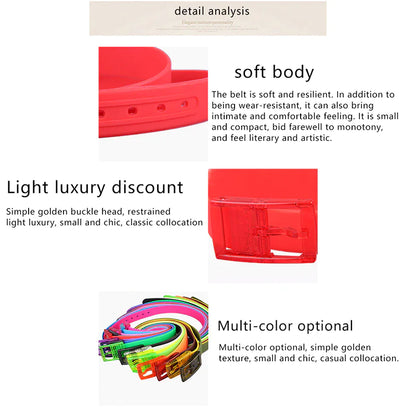 Eco-Friendly Adjustable Silicone Belt with Buckle