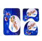 3-Piece Toilet Cover Set with Decorative Rug