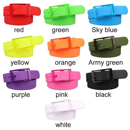 Eco-Friendly Adjustable Silicone Belt with Buckle