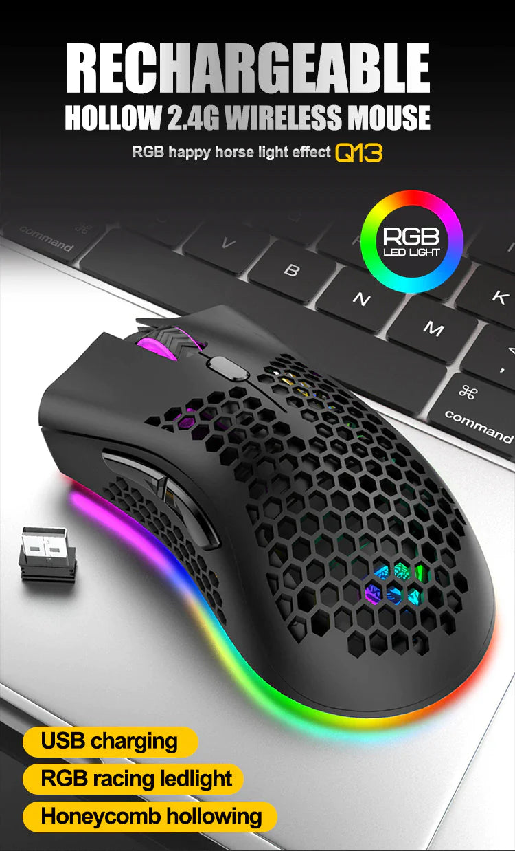 Rechargeable 7-Color LED Wireless Mouse