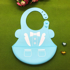 Silicone Waterproof Adjustable Cartoon Bibs for Kids