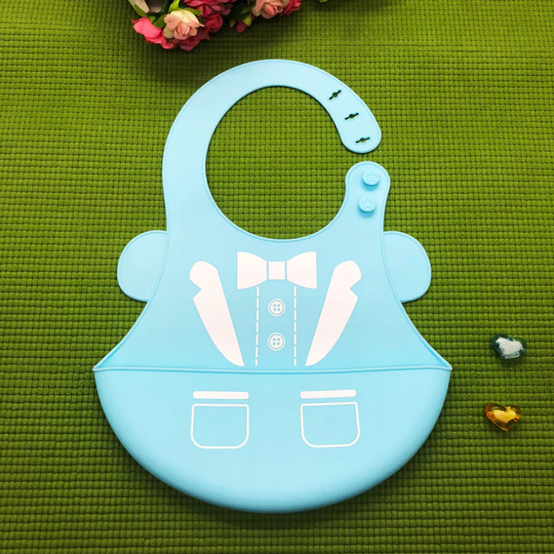 Silicone Waterproof Adjustable Cartoon Bibs for Kids