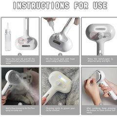 Pet Hair Spray Brush