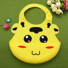Silicone Waterproof Adjustable Cartoon Bibs for Kids