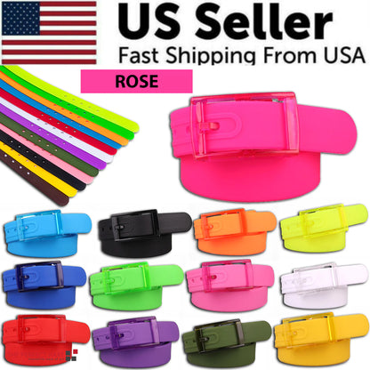 Eco-Friendly Adjustable Silicone Belt with Buckle