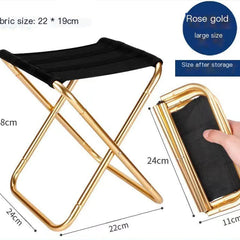 Portable Aluminum Folding Camping Stool for Outdoors