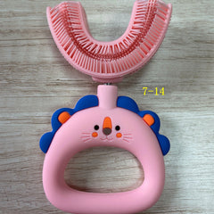 U-Shaped Little Lion Silicone Toothbrush for Kids