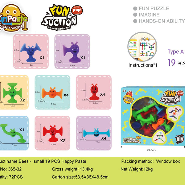 Bees Suction Cups Versatile Building Soft Blocks Toy