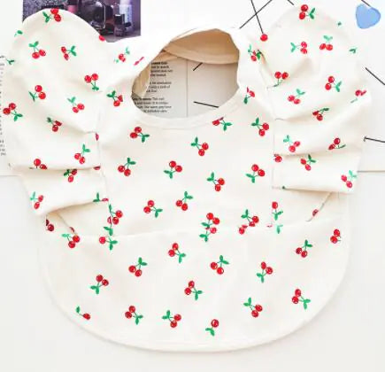 Baby Meal Pocket Waterproof Bib with Angel Wing Design