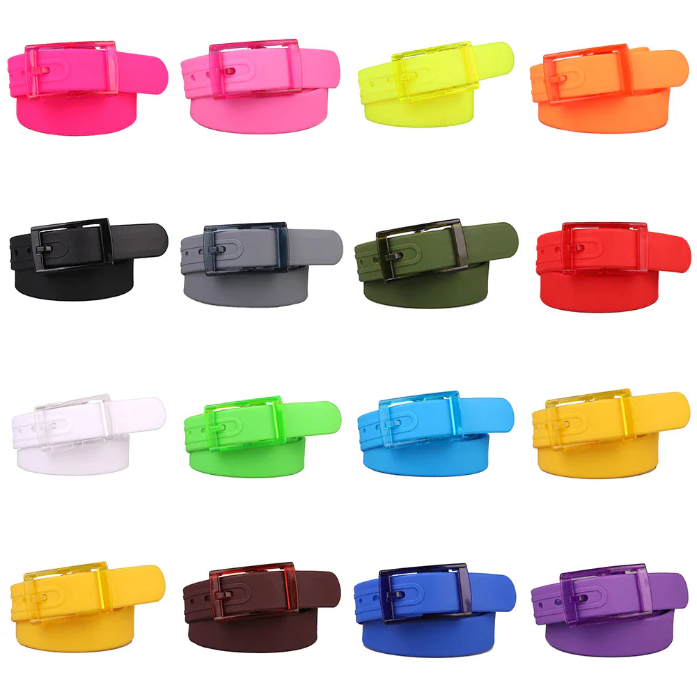 Eco-Friendly Adjustable Silicone Belt with Buckle